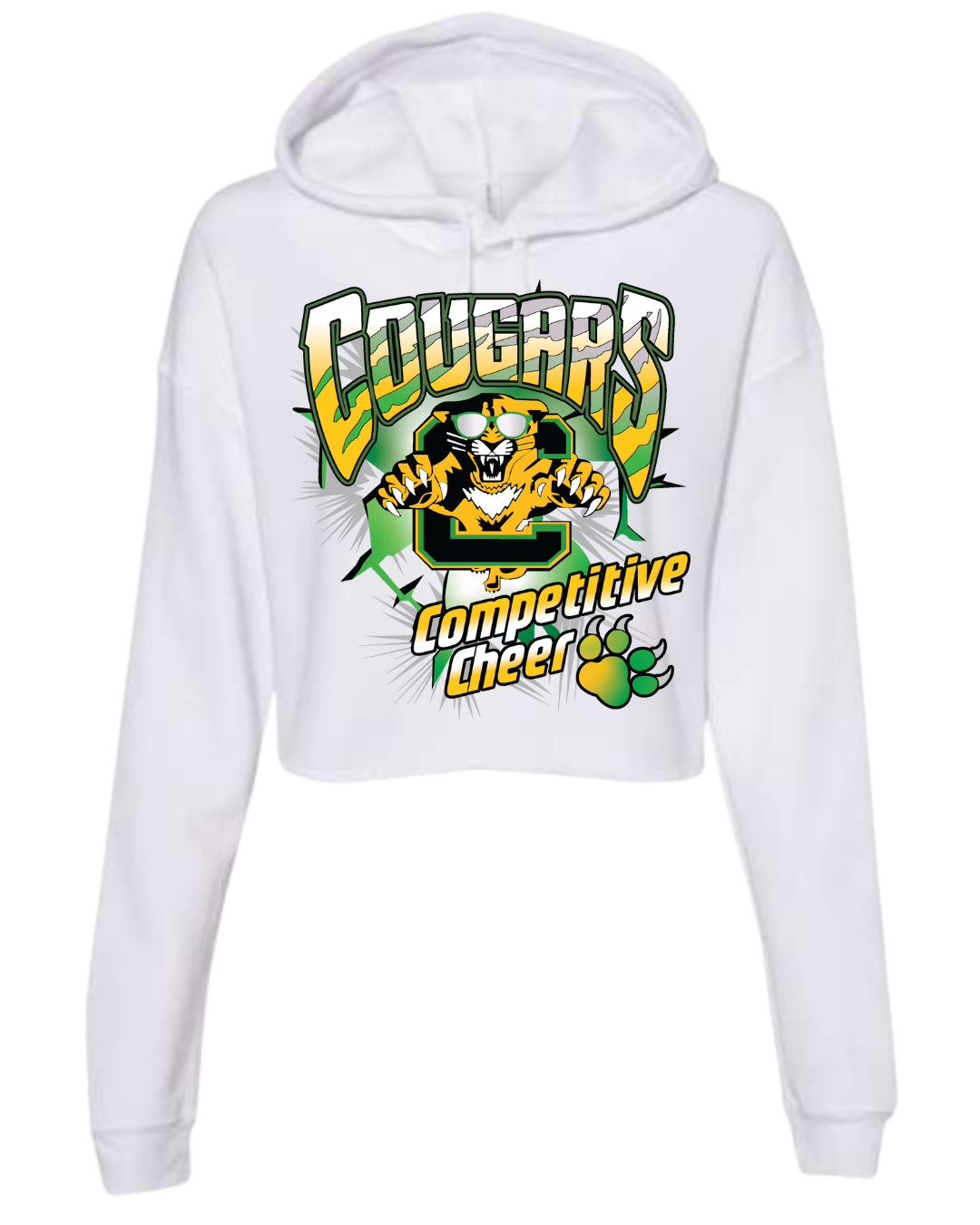 Cougars Logo Cropped Hoodie